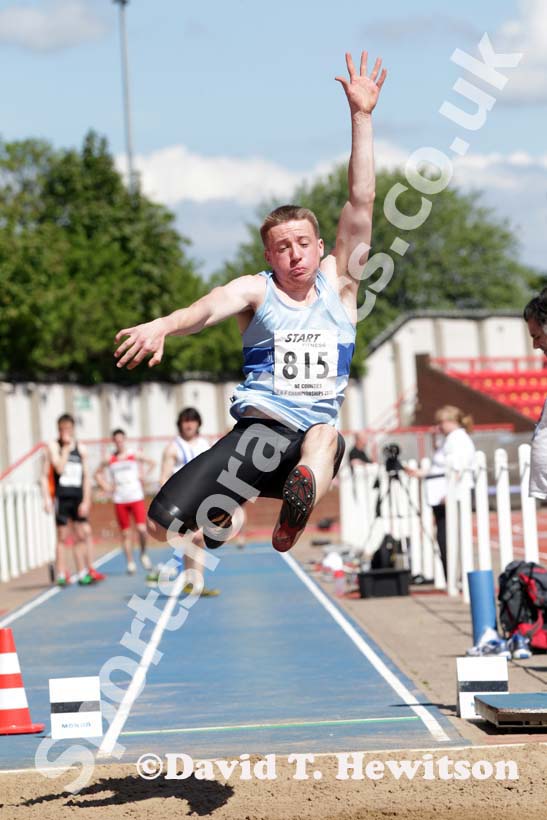 Robert Longstaff (Middlesbrough Mandale) winner of the long jump at the North Eastern Champs, Gateshead.